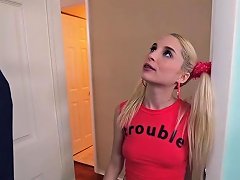 Pigtails Teen With Braces Sucks Dick Before Pussy