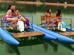 Amateur Babes And Their Lesbian Adventure On The Old Lake